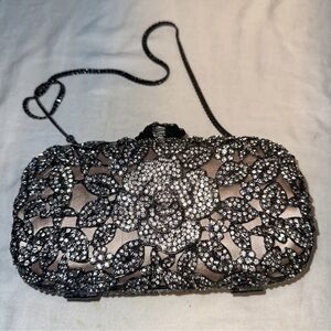 Tasha Elegant Black Lace Evening Clutch